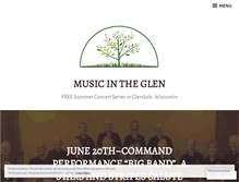 Tablet Screenshot of musicintheglen.org